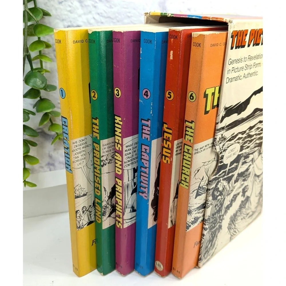 PRISTINE LOT 6🚨The Picture Bible Box Set Graphic Novel Comic David Cook 1973
